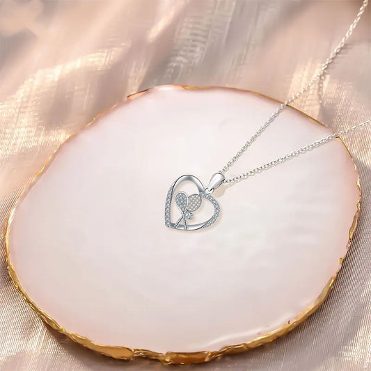 Fashion Tennis Rackets Pendant Necklace Female Clavicle Chain