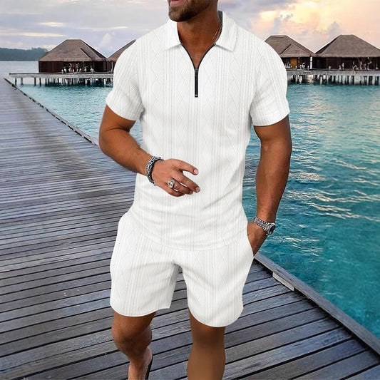 Men's Polo Shirt Casual Short-sleeved Shorts Sports Suit