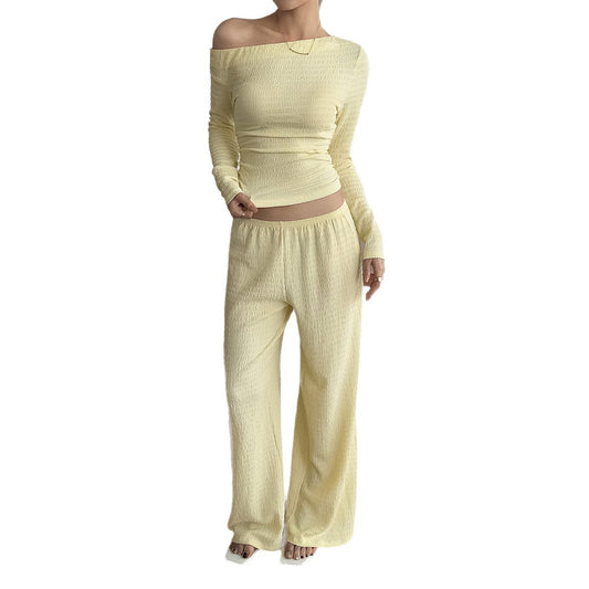 Women's Long Sleeve Vest Pants Two-piece Suit