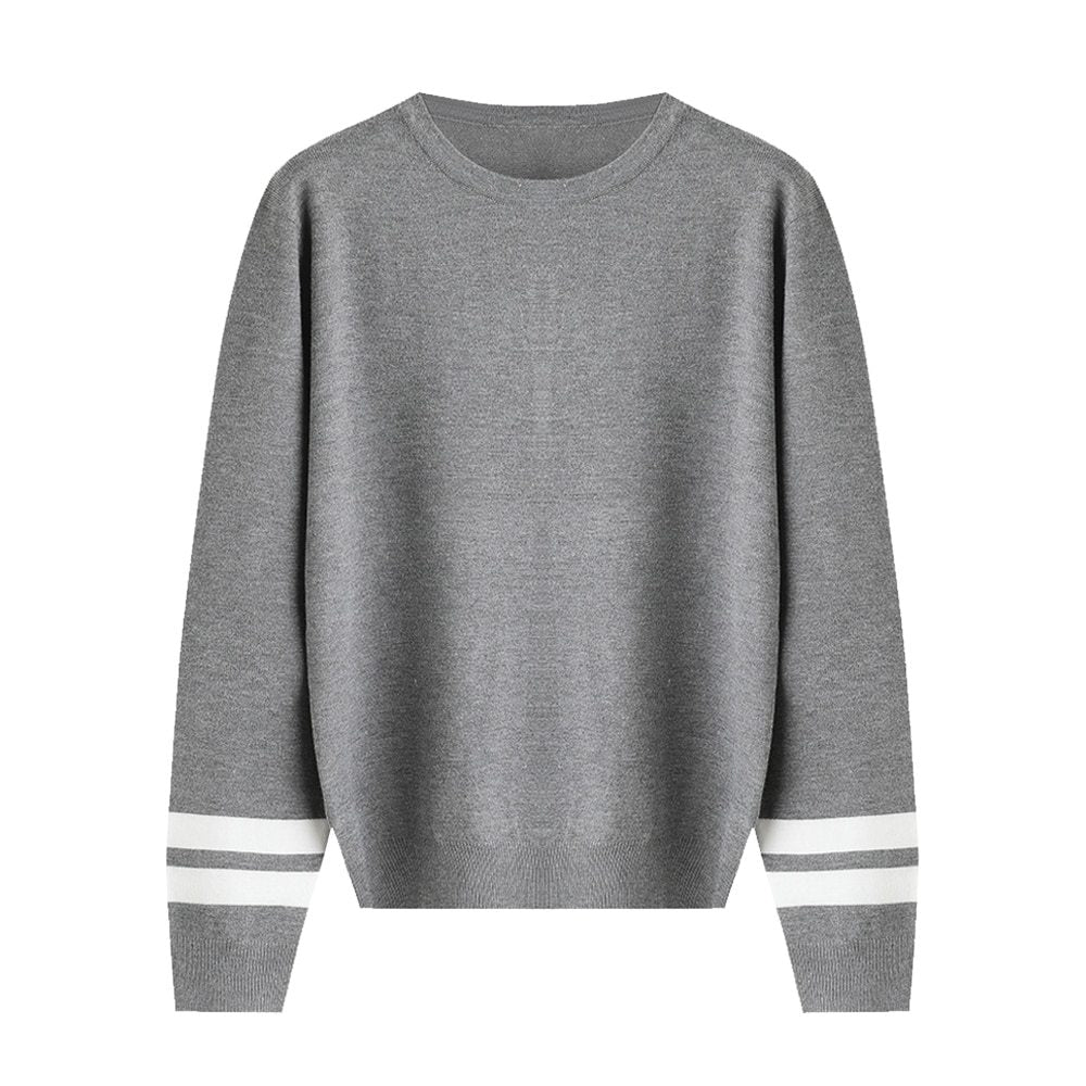 Round neck knit sweater for men and women