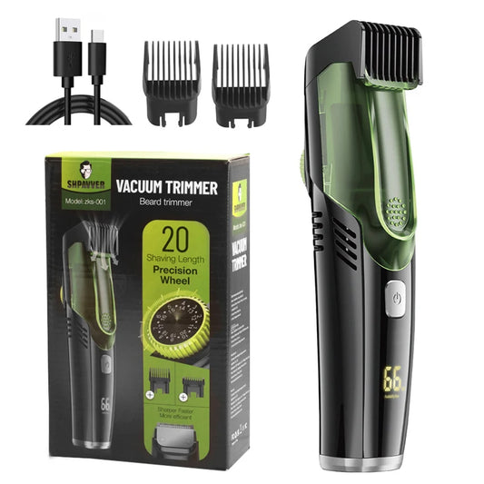 Vacuum Beard Trimmer – Adjustable & Mess-Free