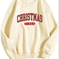 Casual Crew Neck Sweatshirt With Christmas Vibes