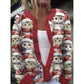 New Christmas 3D Digital Printing Women Cardigan Coat Outerwear Female