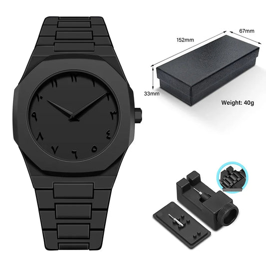 Minimalistic Arabic Numerals Watch