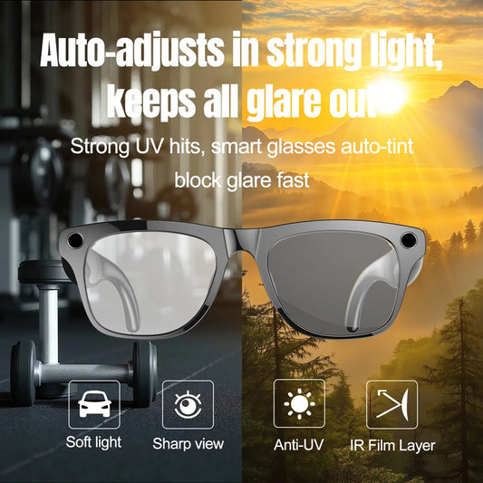 AI Smart Glasses – Camera, Bluetooth & Audio