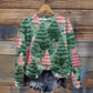 Loose Christmas Tree Pullover For Women