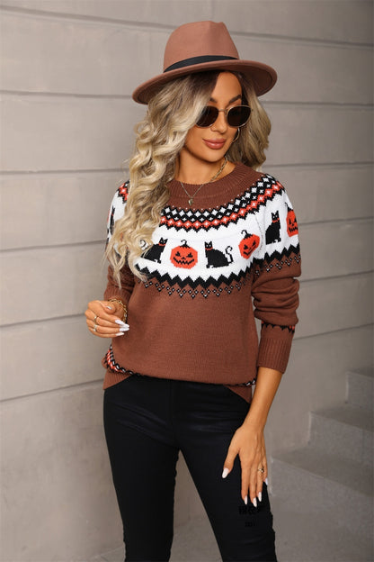Women's Oversized Knit Christmas Sweater