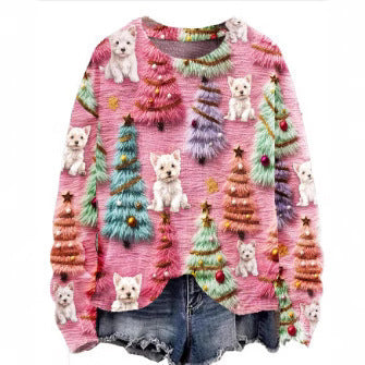 Christmas Style Loose Round Sweater