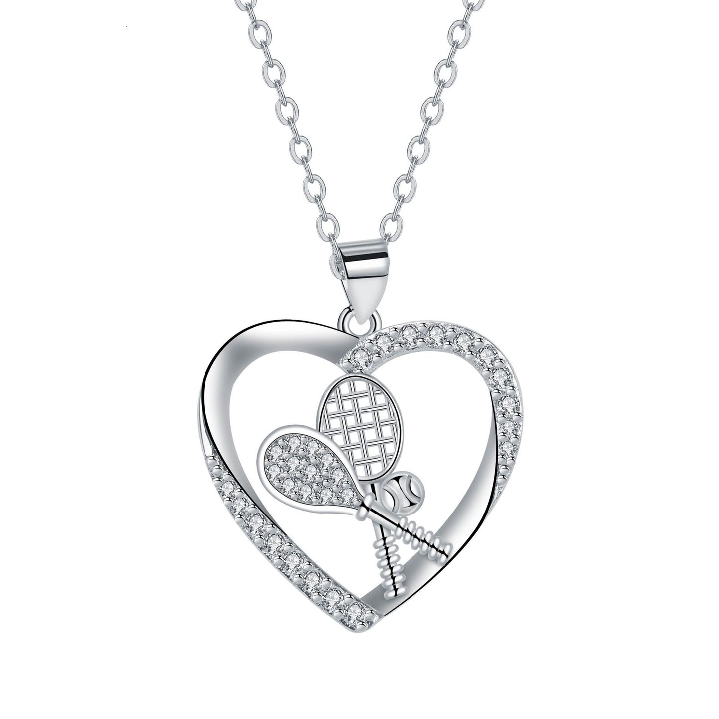 Fashion Tennis Rackets Pendant Necklace Female Clavicle Chain