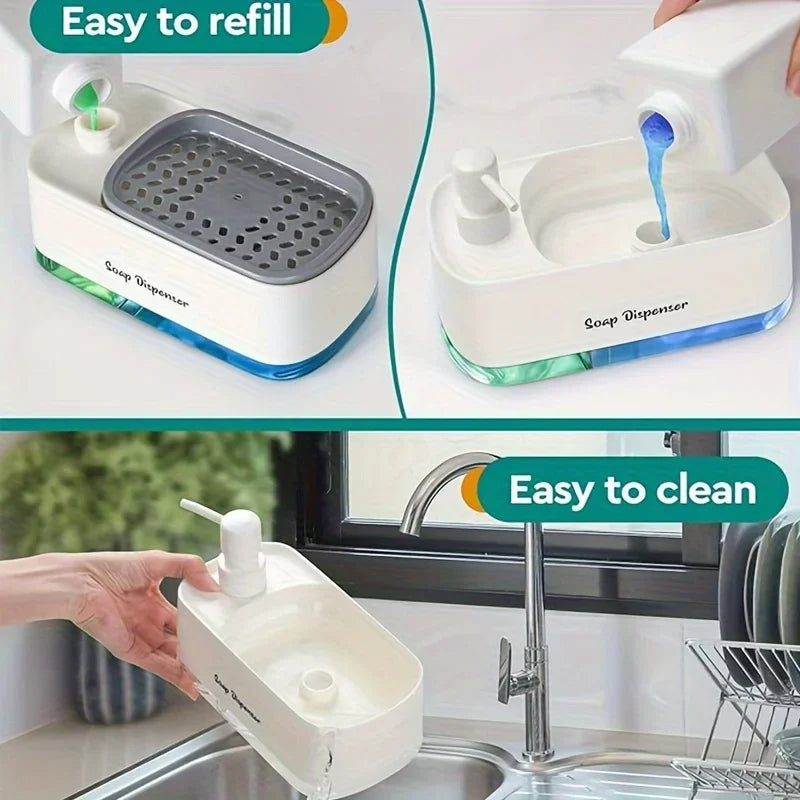 3-in-1 Dual Soap Dispenser Set