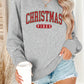 Casual Crew Neck Sweatshirt With Christmas Vibes