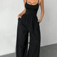 New Women's Solid Color Sling Jumpsuit Casual Minimalist Style