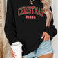 Casual Crew Neck Sweatshirt With Christmas Vibes