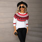 Heart Sweater Pullover Plus Size Christmas Casual Jacquard Sweater