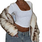 Hot Girl Style Solid Color Long-sleeved Vest T-shirt Women's Clothing