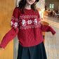 Korean Retro Christmas Atmosphere Silk Sweater