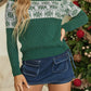 Women's Fashionable All-match Christmas Printed Round Neck Sweater