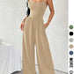 New Women's Solid Color Sling Jumpsuit Casual Minimalist Style
