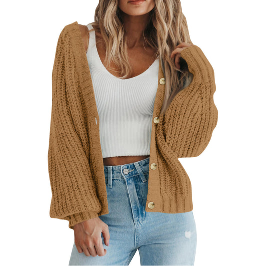 Loose Knitted Coat Women's Clothing