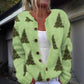 New Christmas 3D Digital Printing Women Cardigan Coat Outerwear Female