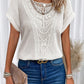 Summer Hollow Out Short-sleeved T-shirt Fashion Ethnic Style Tops Women's Clothing