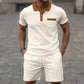 Summer New Men's Waffle Lapel Suit