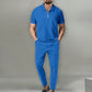 Men's Fashion Personality Solid Color Waffle Lapel Suit