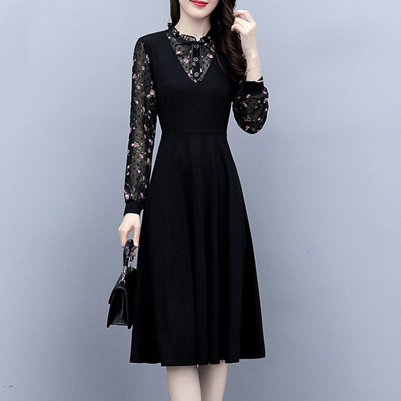 Long-sleeved Noble Lady Wide Lady Temperament Dress