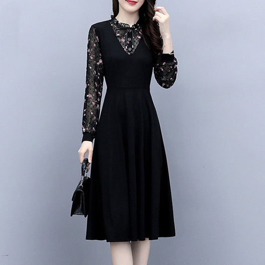 Long-sleeved Noble Lady Wide Lady Temperament Dress