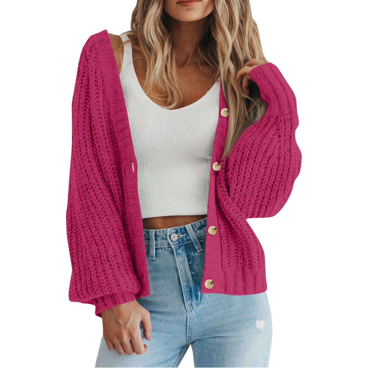 Loose Knitted Coat Women's Clothing