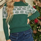 Women's Fashionable All-match Christmas Printed Round Neck Sweater