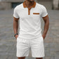 Summer New Men's Waffle Lapel Suit