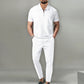 Men's Fashion Personality Solid Color Waffle Lapel Suit