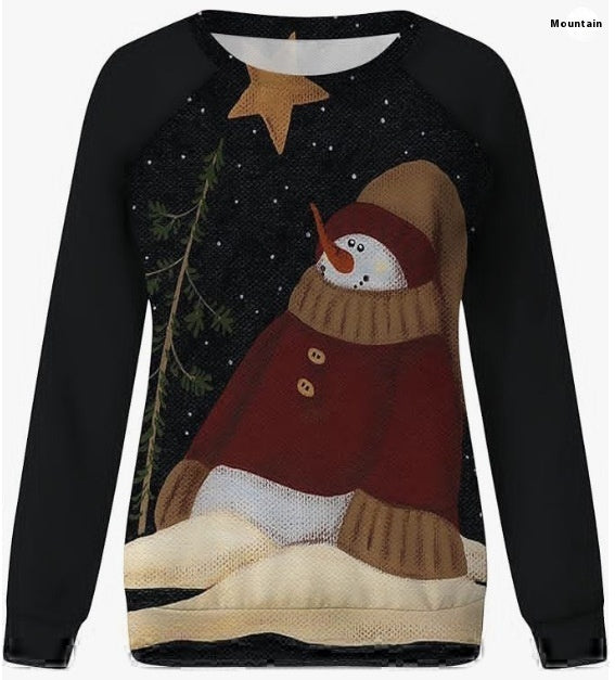 Christmas Women Printed Crew Neck Sweatshirt