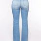 Women's Stretch Ripped Flared Jeans
