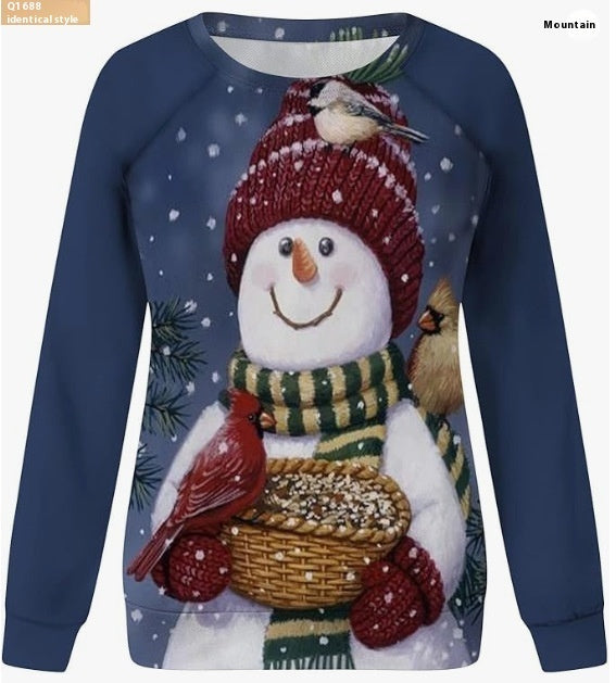 Christmas Women Printed Crew Neck Sweatshirt